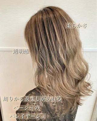 ロング カラー ヘアアレンジ 白髪ぼかしハイライト 茗荷谷駅徒歩2分のヘアスタイル
