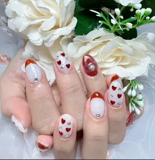 ネイル 🎀kira 長さだし💗モチ最高のネイルデザイン