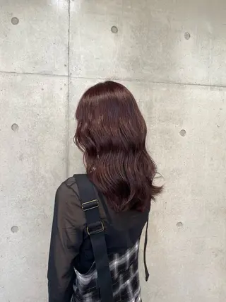 セミロング カラー ヘアアレンジ ボブ艶モテカラー🫧 カリンのヘアスタイル