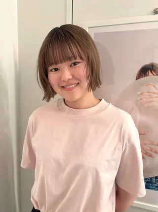 ショート rizu🤎/ ボブ /ブラウンカラーのヘアスタイル