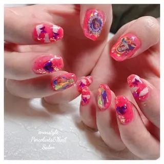 ミディアム ネイル 🐾enen style 🐾のネイルデザイン