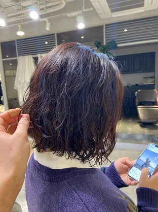 ミディアム パーマ メンズ清潔感のプロ 💈メンズパーマ藤田のヘアスタイル