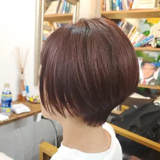 ショート カラー 韓国風レイヤーカット 上手く丁寧早い/マツのヘアスタイル