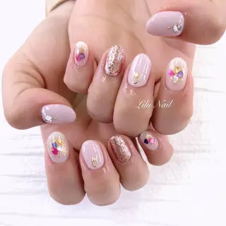 ネイル モチの良さ◉ フィルインネイル♡のネイルデザイン