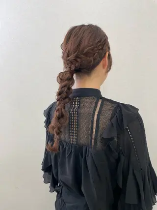 ロング ヘアアレンジ CARELLY Rukaのマツエク・マツパデザイン