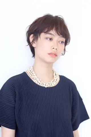ショート カラー 朝がラクになるパーマ トウバルタイキのヘアスタイル