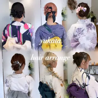 ロング ヘアアレンジ 暖色カラー /ヘアアレンジ/花鈴のヘアスタイル