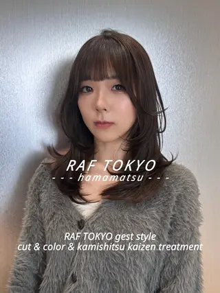 ミディアム レイヤー/髪質改善/ 飯尾百花のヘアスタイル