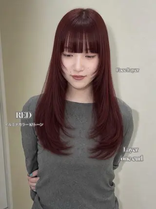 ロング カラー 大人韓国レイヤ ー特化|角岡泉希🩶のヘアスタイル
