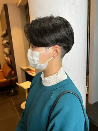 ショート パーマ 福岡縮毛矯正✨️ ストレート 向井和輝のヘアスタイル