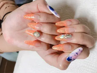 セミロング ネイル 《LB》ラブリエ Nail&eyeのマツエク・マツパデザイン