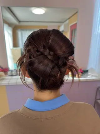ロング 杏寿 ヘアセットサロンのヘアスタイル