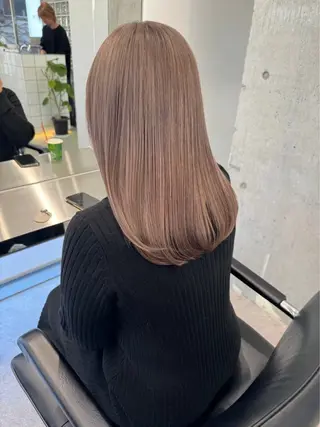 セミロング 艶々ブリーチ職人🎀 あげは💖のヘアスタイル