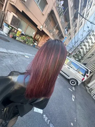 セミロング ハイライト/髪質改善 ans/黒木 和大のヘアスタイル