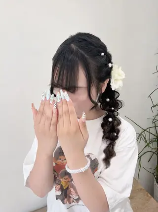 ヘアアレンジ ゆうひ🎀艶カラー/ ヘアメ/チョコカラーのヘアスタイル