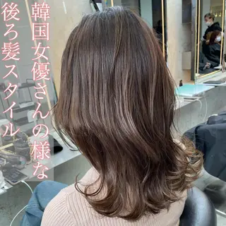 セミロング 山本翔一郎 韓国顔周りレイヤーのヘアスタイル