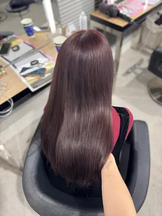 セミロング カラー ヘアアレンジ 🤍淡色ピンク&ラベ ンダーYUKI🤍のヘアスタイル