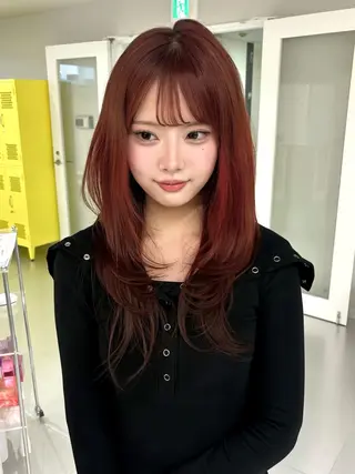 ロング カラー Ryo/名古屋 /小顔レイヤーカットのヘアスタイル