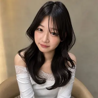 ロング 韓国レイヤー 田中 励也のヘアスタイル