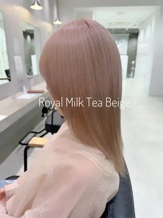 セミロング カラー 🎨川崎ブリーチカラ ー🎨【春弥】のヘアスタイル