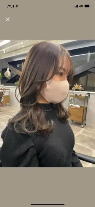 ロング カラー カノエ 松江学園店のヘアスタイル