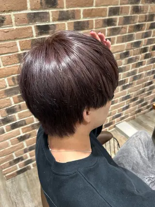 ショート カラー メンズ 李奈🌼レイヤー/ 透明感ブリーチカラーのヘアスタイル