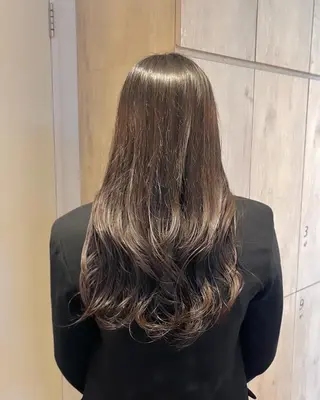 セミロング メンズパーマ/ ハイトーン/タニザキのヘアスタイル