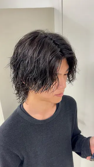 ショート パーマ メンズ 名古屋メンズパーマ /松井生のヘアスタイル