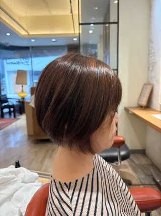 ショート カラー メンズパーマ 神田一瑳のヘアスタイル
