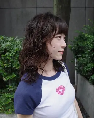 ミディアム パーマ 原宿/くるくるパーマ 🌴yacoのヘアスタイル