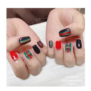 ミディアム ネイル 🐾enen style 🐾のネイルデザイン