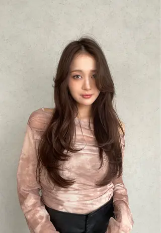 ロング 韓国×ワンホン 艶カラー/ハヅキ🎀のヘアスタイル