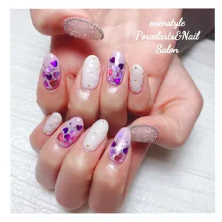 ミディアム ネイル 🐾enen style 🐾のネイルデザイン