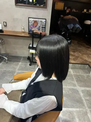 ミディアム 天王町×韓国レイヤー 髪質改善 佐藤友茉のヘアスタイル