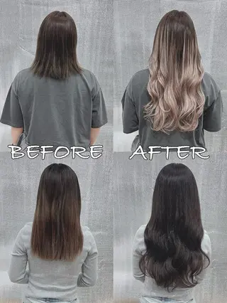 ロング カラー ヘアアレンジ LIP 大阪本店 エクステ MISAのヘアスタイル
