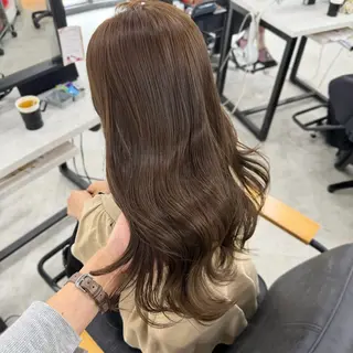 ロング カラー Rinka/梅田/ 透け感カラー🤎のヘアスタイル