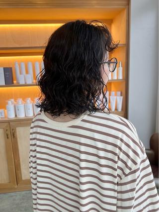 ミディアム パーマ YURAGI🤍 SAEのヘアスタイル