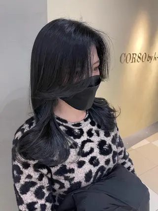 セミロング カラー k-two top stylist 林原のヘアスタイル