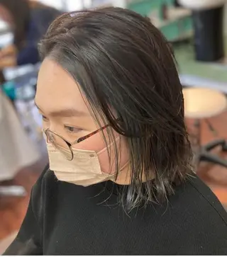 ミディアム カラー 田牧 みゆきのヘアスタイル