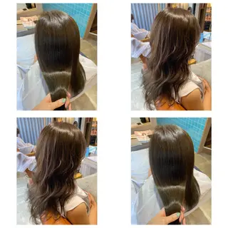 カラー 🩵盛れる顔周り/ 艶カラーemi🩵のヘアスタイル