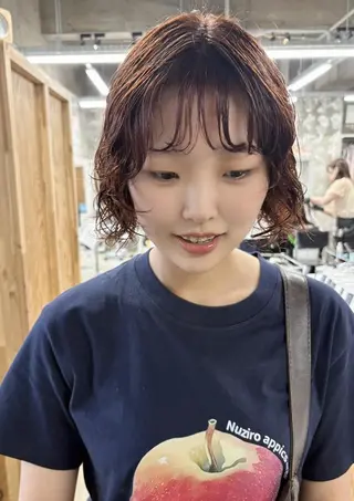 ショート パーマ カラー トレンドボブ/ パーマ🌰くりーわのヘアスタイル