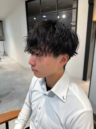 パーマ メンズ メンズパーマ特化/ シャドウ/波巻/陸翔のヘアスタイル