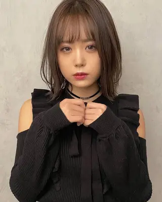 ミディアム 栗栖 洸希のヘアスタイル