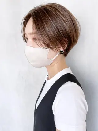 ショート カラー パーマ ヘアアレンジ ITbyALBUM 八王子店のヘアスタイル