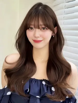 ミディアム カラー 透明感カラー ʜ ᴀ ʀ ᴜのヘアスタイル