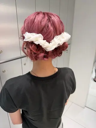 ヘアアレンジ ヘアセット🎀耳つぼ 👂💎MONAMIのヘアスタイル