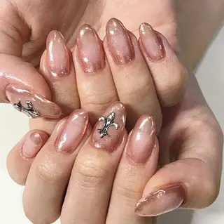 ネイル 渋谷／チップ長さ出し 👑アプレgel-xのネイルデザイン