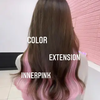 ロング カラー エクステ🩵ブリーチ 韓国ヘア🩵KAEのヘアスタイル
