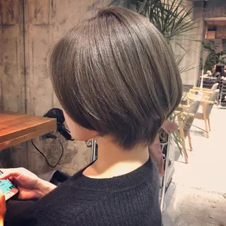 ショート カラー 髪質改善🌈縮毛矯正 荻原 達矢のヘアスタイル
