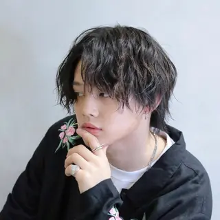 ショート パーマ メンズ 飯塚 想のヘアスタイル